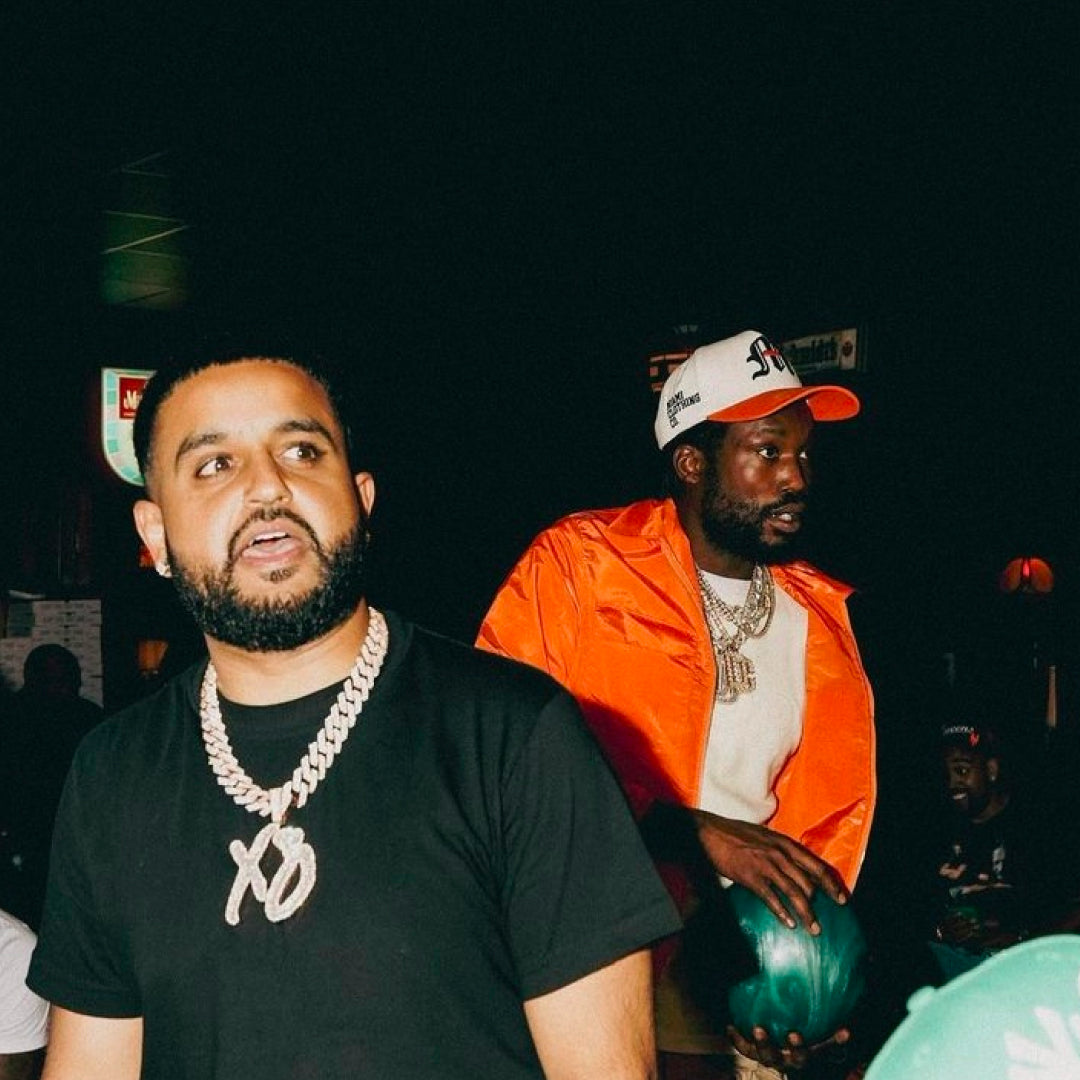Meek Mill wearing Miami Clothing Co. apparel at a NYC event, showcasing the brand's streetwear style and bold Miami vibes.