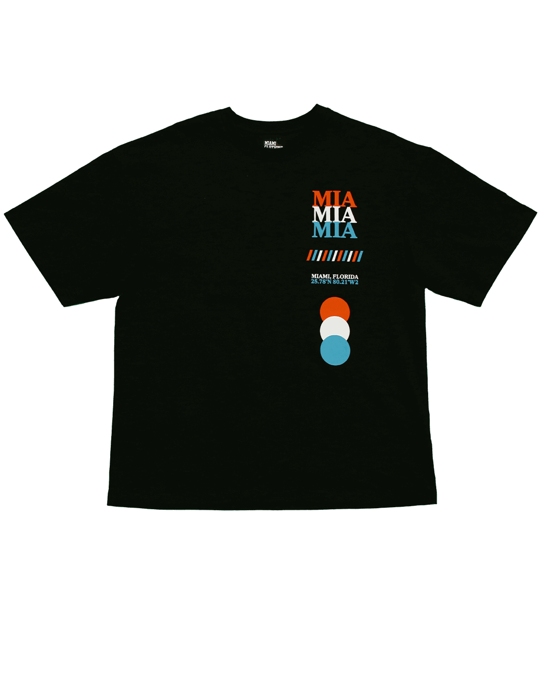 Oversized Art Basel Miami-themed cotton t-shirt with front and back graphics.